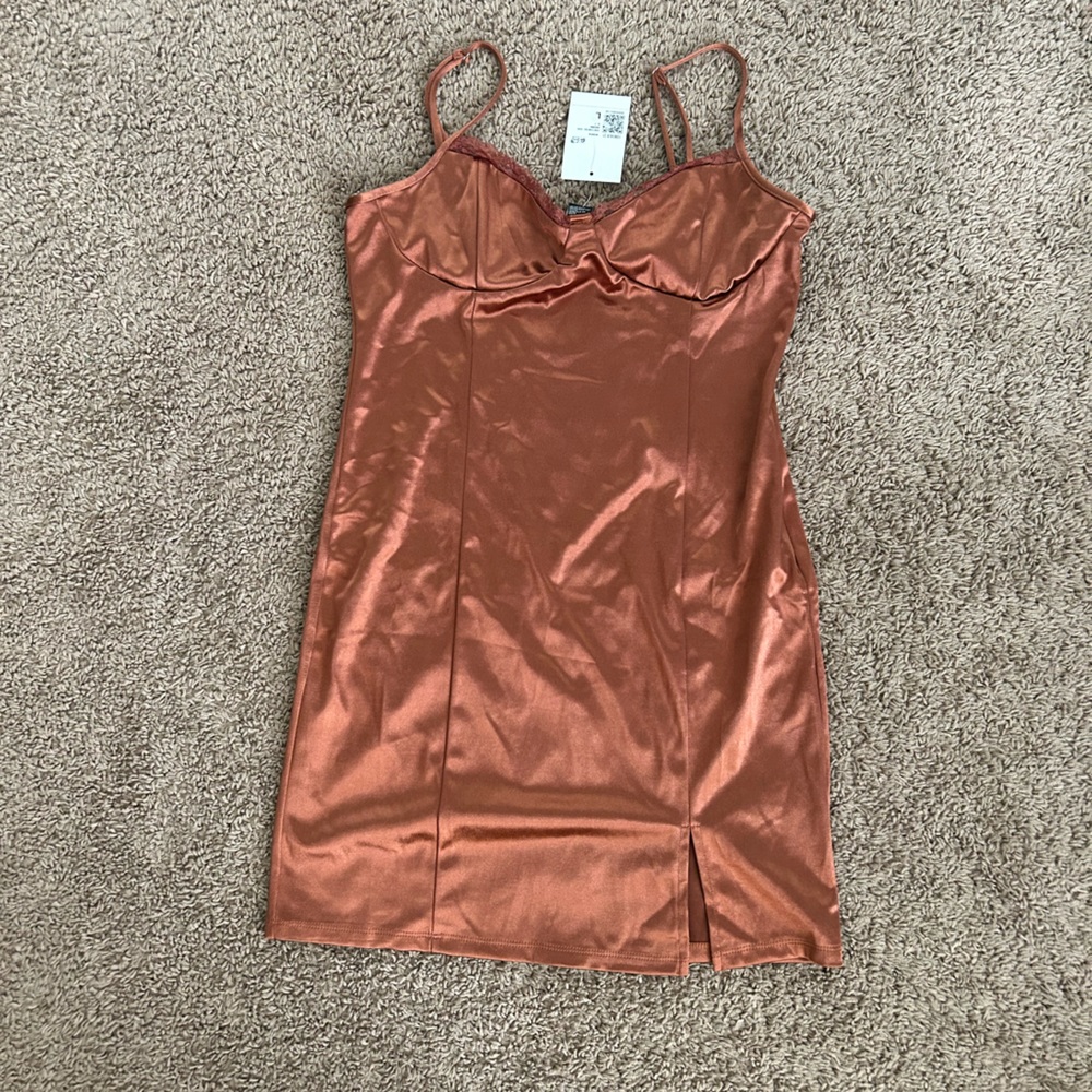 Spaghetti Strap Satin Dress